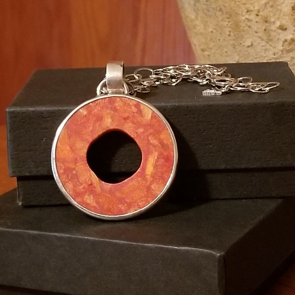 Silpada Sterling Silver & Coral Necklace